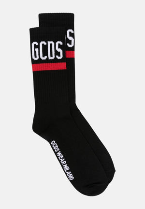 GCDS Calzini neri per uomo e donna con logo GCDS A2OU3800KC7 99 GCDS 