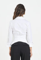 ELISABETTA FRANCHI Camicia bianca da donna con ganci gioiello CA06057E2 100 ELISABETTA FRANCHI 