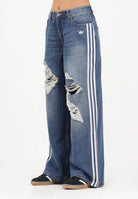 ADIDAS ORIGINALS Jeans Loose Denim Destressed in denim scuro da donna KE3300  ADIDAS ORIGINALS 