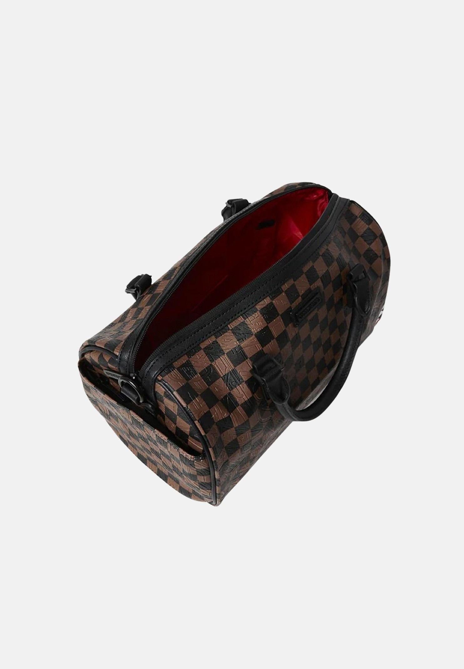 SPRAYGROUND Borsone CHECK 2 EMBOSS MINI DUFFLE marrone per uomo e donna 910D8236NSZ . SPRAYGROUND 