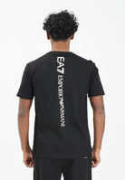 EA7 T-shirt a manica corta nera da uomo con stampa logo 7M000567AF10375 MC001 EA7 
