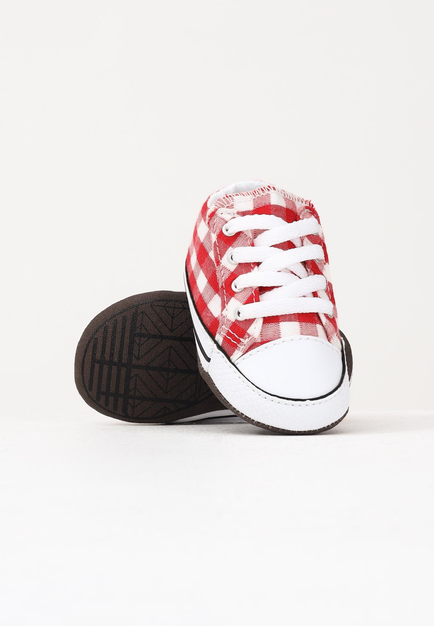 CONVERSE Scarpe da culla Chuck Taylor All Star Cribster Checkered rosse da neonato A13196C  CONVERSE 