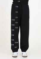 Pantalone sportivo nero per donna e bambina con stampa logo in strass DQ2681D009B DQ900 DSQUARED2 