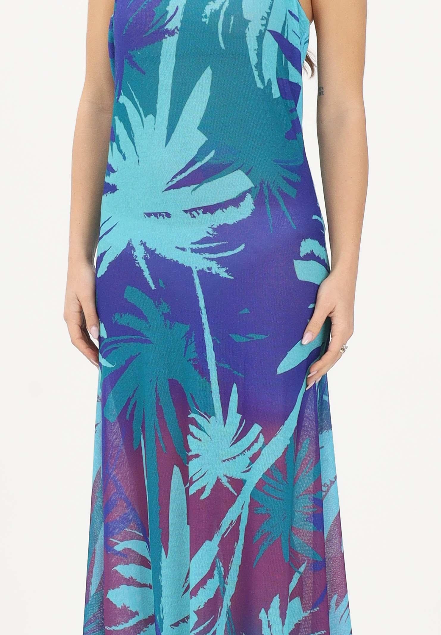 ME FUI Abito lungo multicolore da donna con stampa tropicale MF26-SW0837X45 . ME FUI 