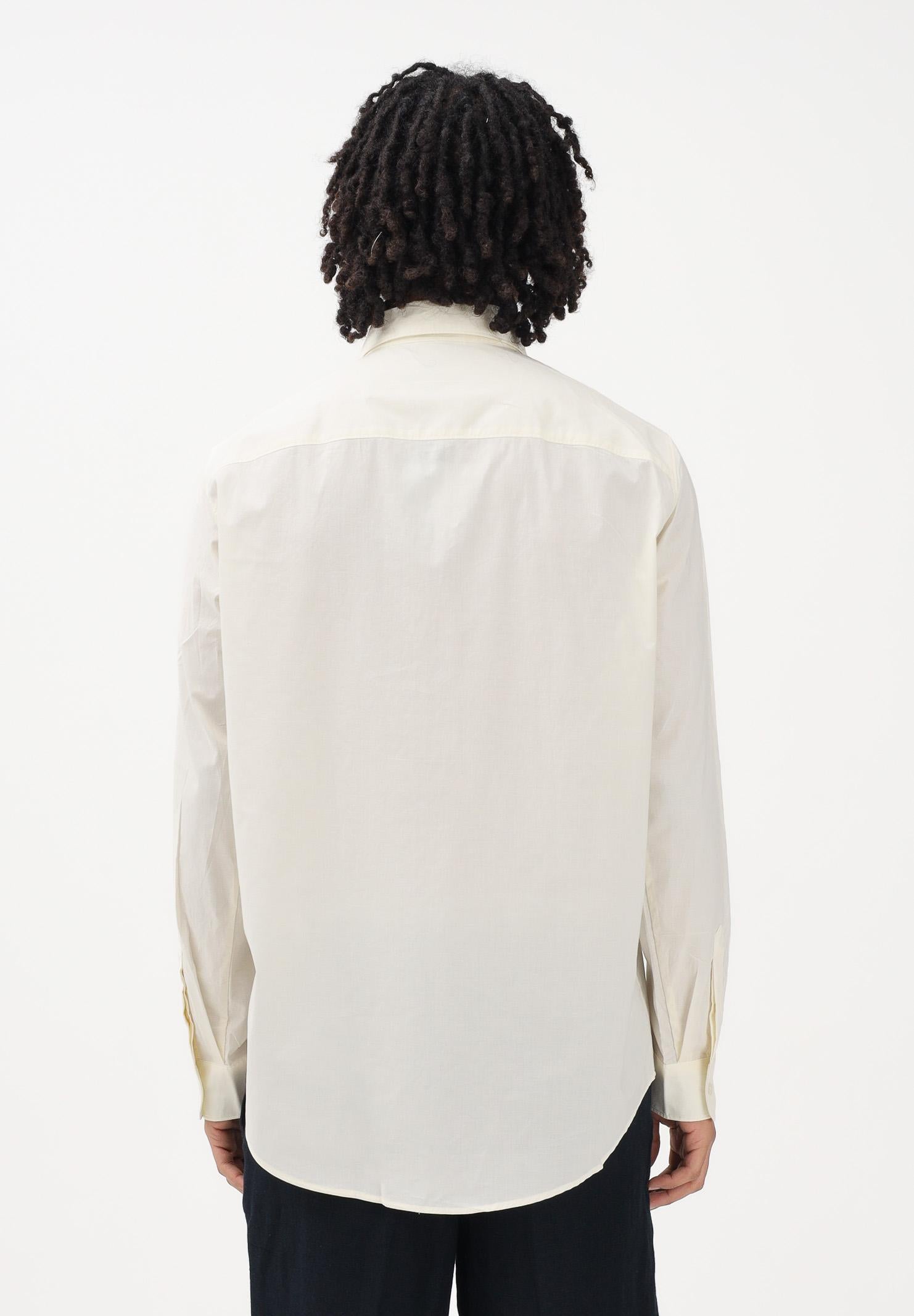 ARMANI EXCHANGE Camicia a manica lunga panna da uomo con stampa sul petto XM002109AF24533 U1074 ARMANI EXCHANGE 