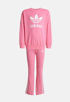 ADIDAS ORIGINALS Tuta Loose Crew Flared rosa da bambina JY3741  ADIDAS ORIGINALS 