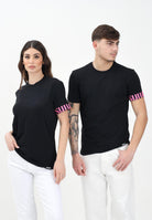 DSQUARED2 T-shirt a manica corta nera per uomo e donna con manica logata D9M3S5770 006 DSQUARED2 