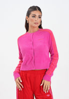 ADIDAS ORIGINALS Cardigan Fluffy Knitted fucsia da donna JW3645 . ADIDAS ORIGINALS 