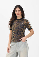 ADIDAS ORIGINALS T-shirt a manica corta Leopard Cali beige da donna JW7304 . ADIDAS ORIGINALS 