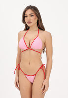 ME FUI Bikini rosa e rosso da donna con fantasia a quadri MF26-SW0320X13 . ME FUI 