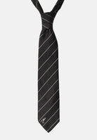 MAR DE MARGARITAS Cravatta nera da donna con sottili righe diagonali MMACW00020 GE03 Mar de margaritas 