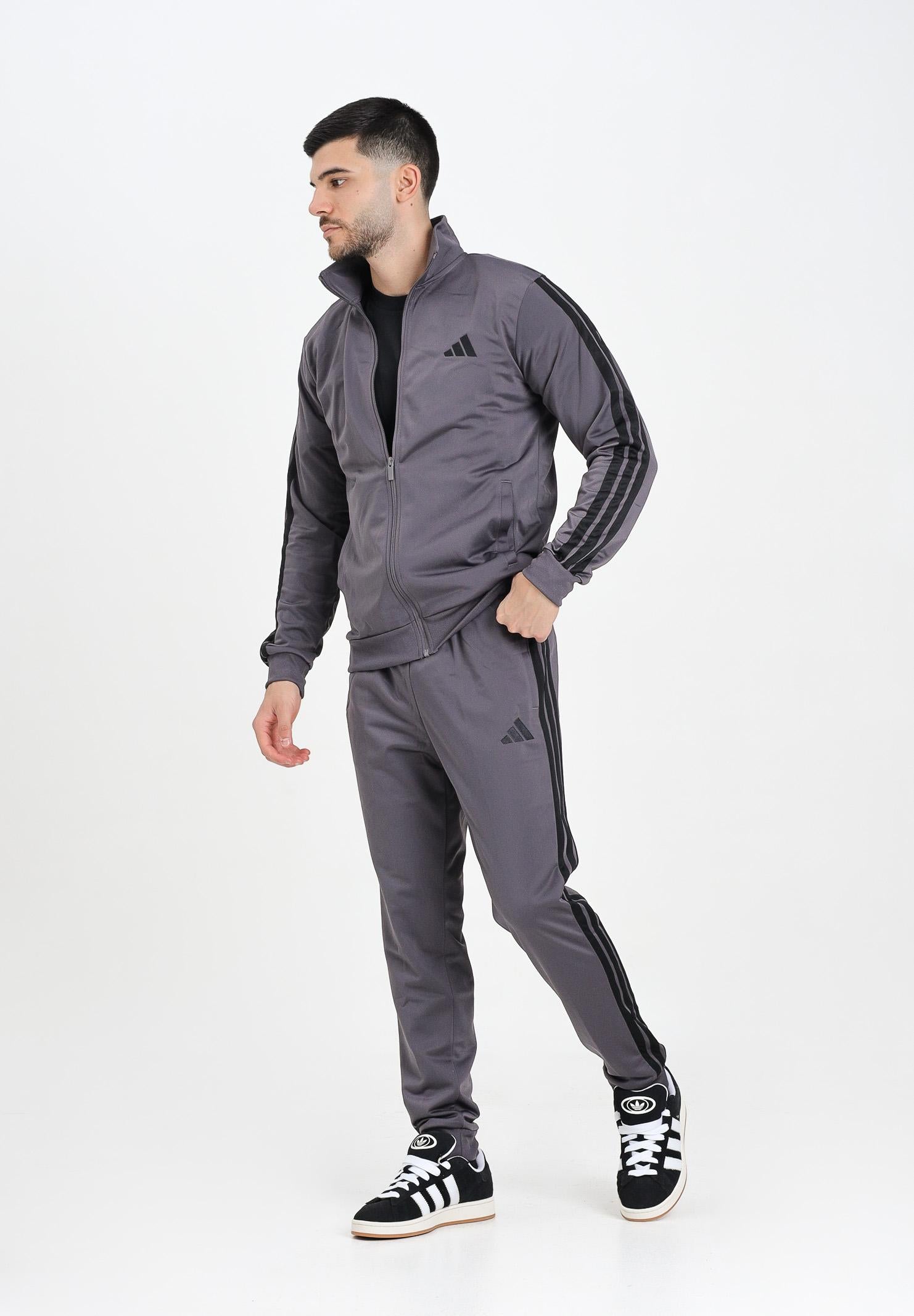 ADIDAS PERFORMANCE Tuta Essentials 3-Stripes grigia da uomo JI8856  ADIDAS PERFORMANCE 