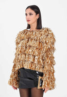 TPN Giacca oro da donna interamente ricoperta da frange ANDERSON402W5 U0 TPN 