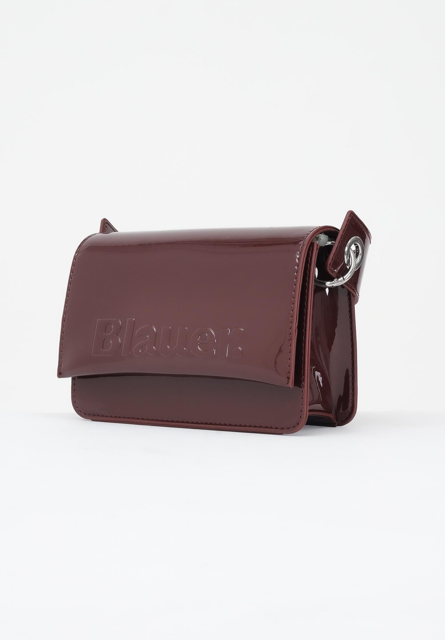 BLAUER Borsa a mano in vernice lucida bordeaux da donna con logo F5MIN01LUXMIG BDX BLAUER 