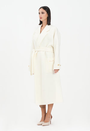 ELISABETTA FRANCHI Cappotto a vestaglia in panno panna da donna CP68D56E2 DZ9 ELISABETTA FRANCHI 