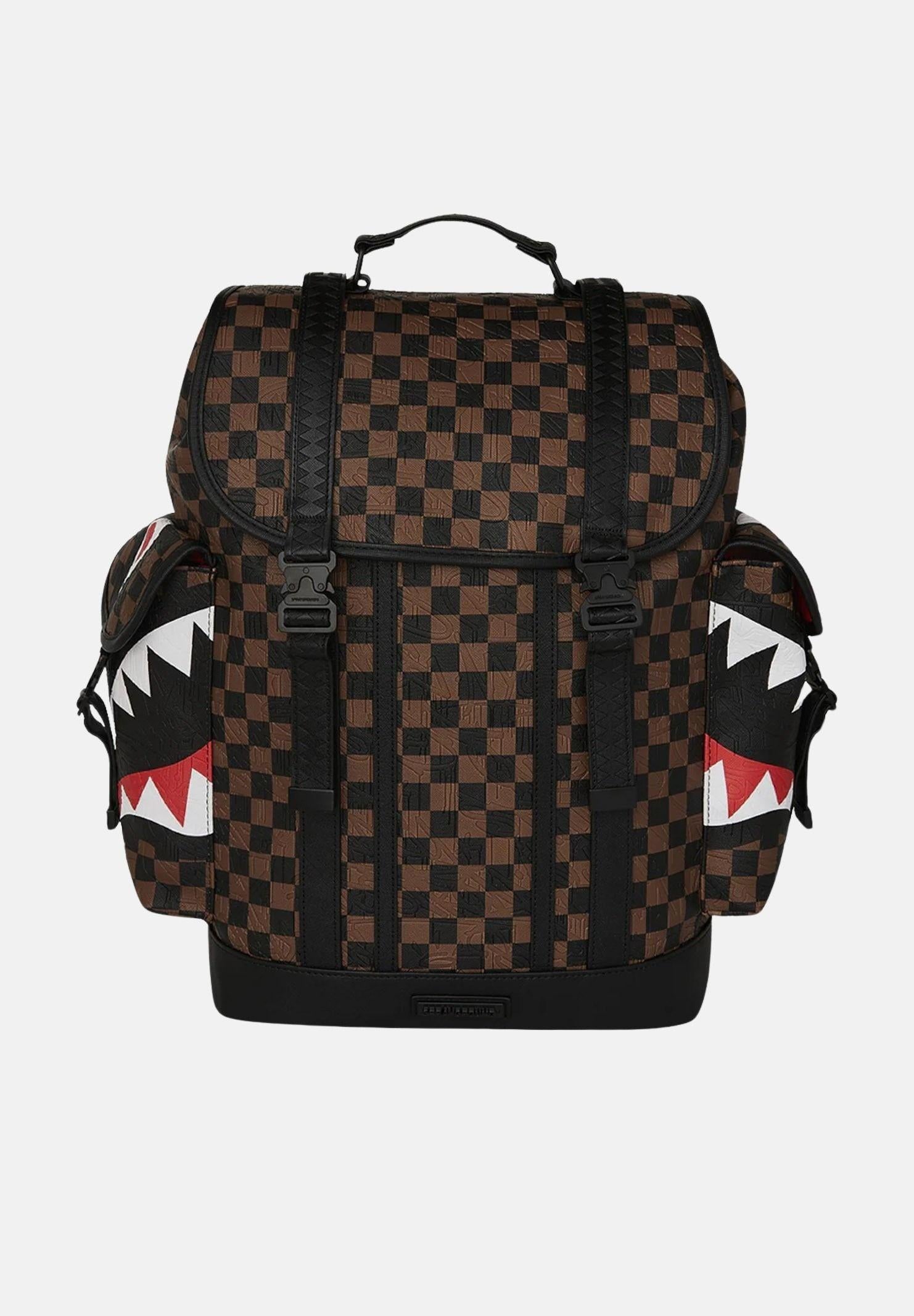 SPRAYGROUND Zaino CHECK 2 EMBOSS MONTE CARLO BACKPACK marrone per uomo e donna 910B8234NSZ . SPRAYGROUND 