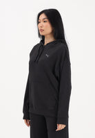 PUMA Felpa con cappuccio Essentials Elevated nera da donna 691814 01 PUMA 