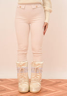 ELISABETTA FRANCHI Pantalone elegante color latte da donna in doppio crêpe PA12056E2 DZ9 ELISABETTA FRANCHI 