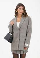 HINNOMINATE Giacca beige da donna con motivo principe di galles HMABW02260 BE11 HINNOMINATE 