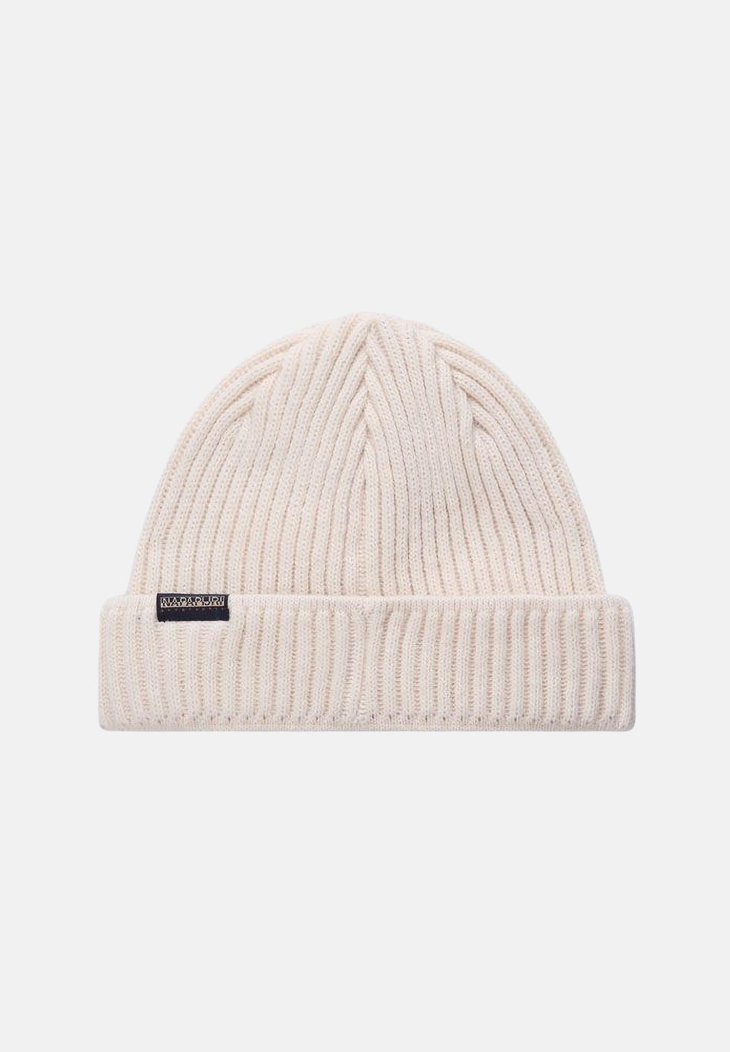 NAPAPIJRI Berretto di lana panna per uomo e donna con logo NP0A4HXMN1J1  NAPAPIJRI 