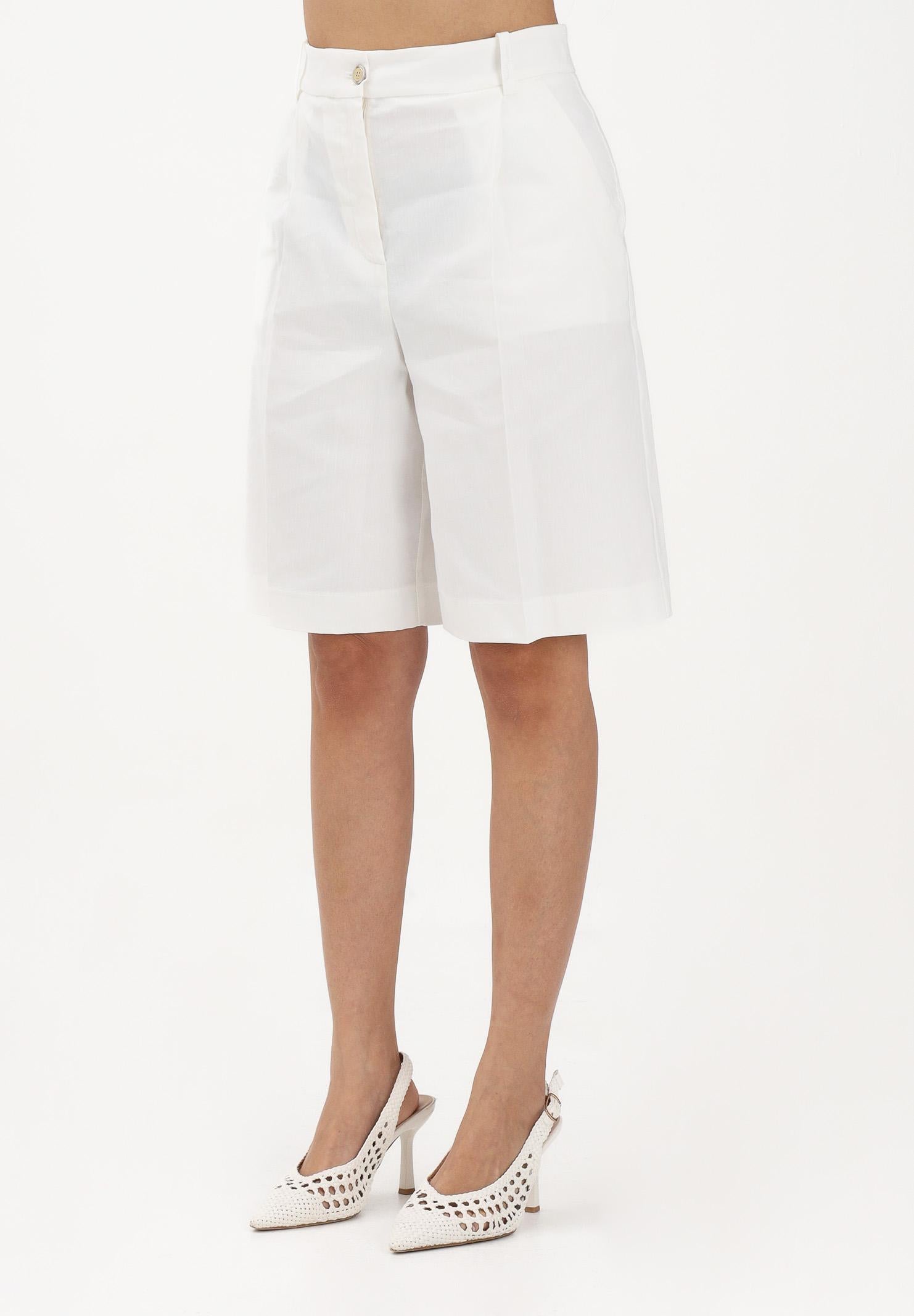 PINKO Bermuda bianco da donna con piega stirata 106594A34I Z05 PINKO 