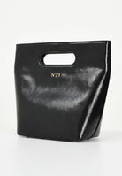 N21 Borsa a mano nera da donna in tessuto spalmato con logo N°21 N2109AN0246 0N900 N21 