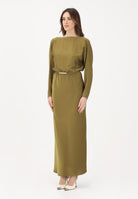 MAX MARA Abito lungo MSEPENTOLA verde kaki da donna 2616221043600 002 MAX MARA 