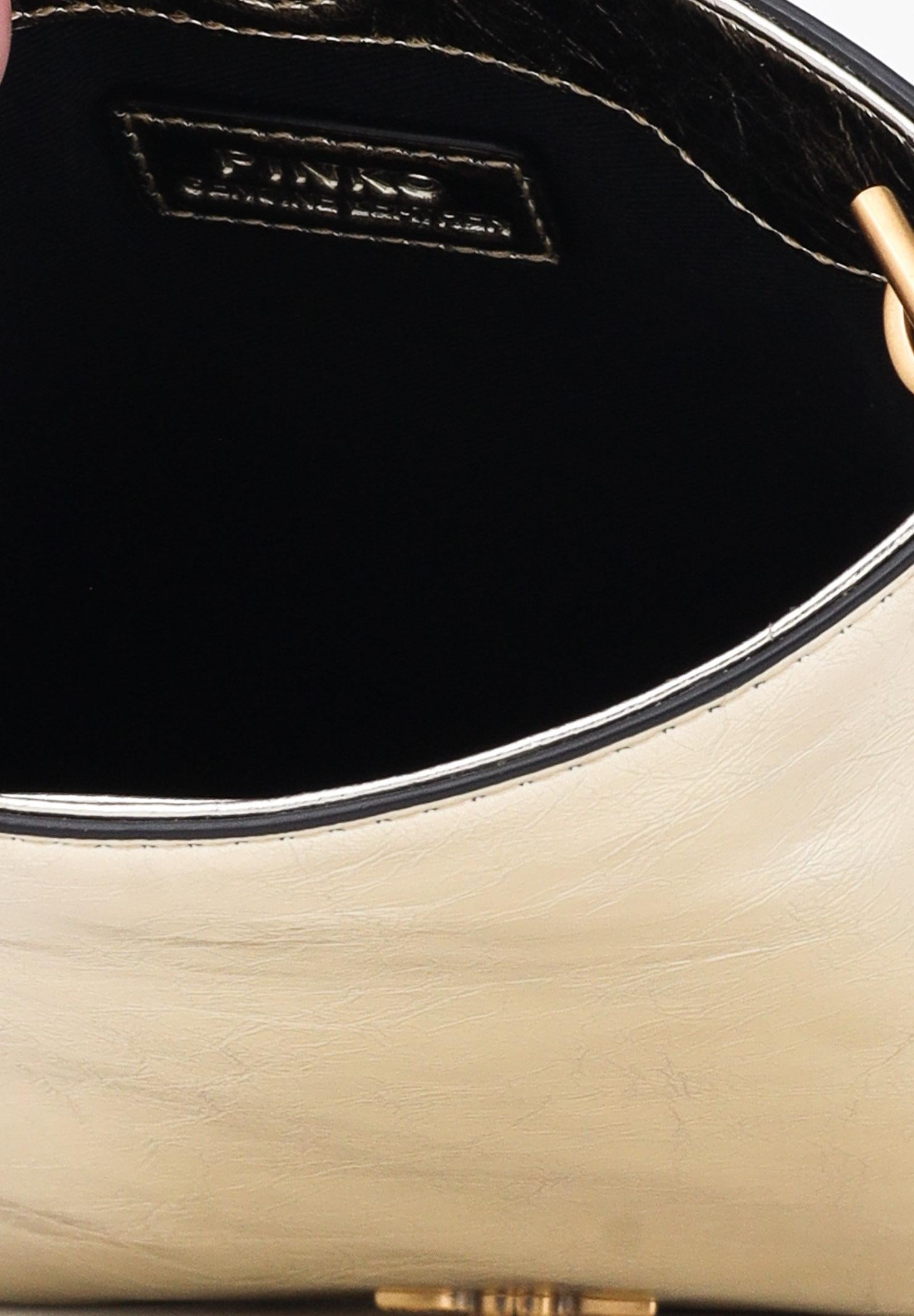 PINKO Borsa a tracolla oro da donna dalla forma a secchiello 105352A2OT ZZLQ PINKO 