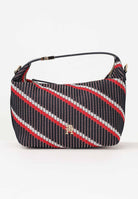 TOMMY HILFIGER Borsa hobo da donna in maglia blu bianca e rossa AW0AW18165 0GY TOMMY HILFIGER 