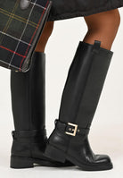 ARMANI EXCHANGE Stivali alti neri da donna con fibbia XW001655AF17476 UC001 ARMANI EXCHANGE 