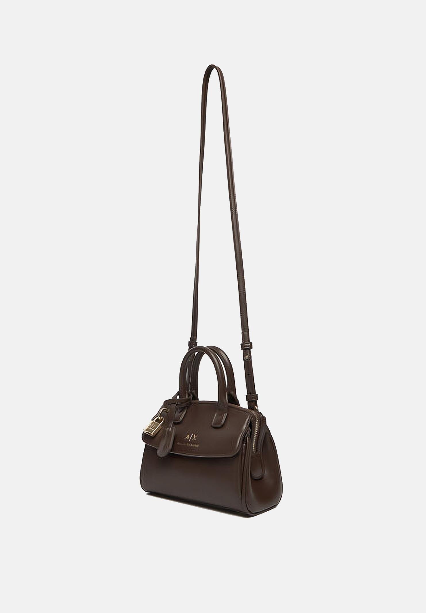 ARMANI EXCHANGE Borsa a mano marrone da donna con lucchetto XW000395AF12040 U6304 ARMANI EXCHANGE 