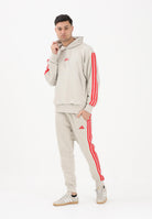 ADIDAS PERFORMANCE Pantalone sportivo Ess 3-Stripes French Terry beige e rosso da uomo KD4898 . ADIDAS PERFORMANCE 