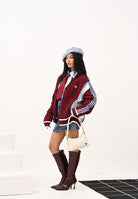 ADIDAS ORIGINALS Cardigan RETRO REMIX bordeaux da uomo KR7633 . ADIDAS ORIGINALS 