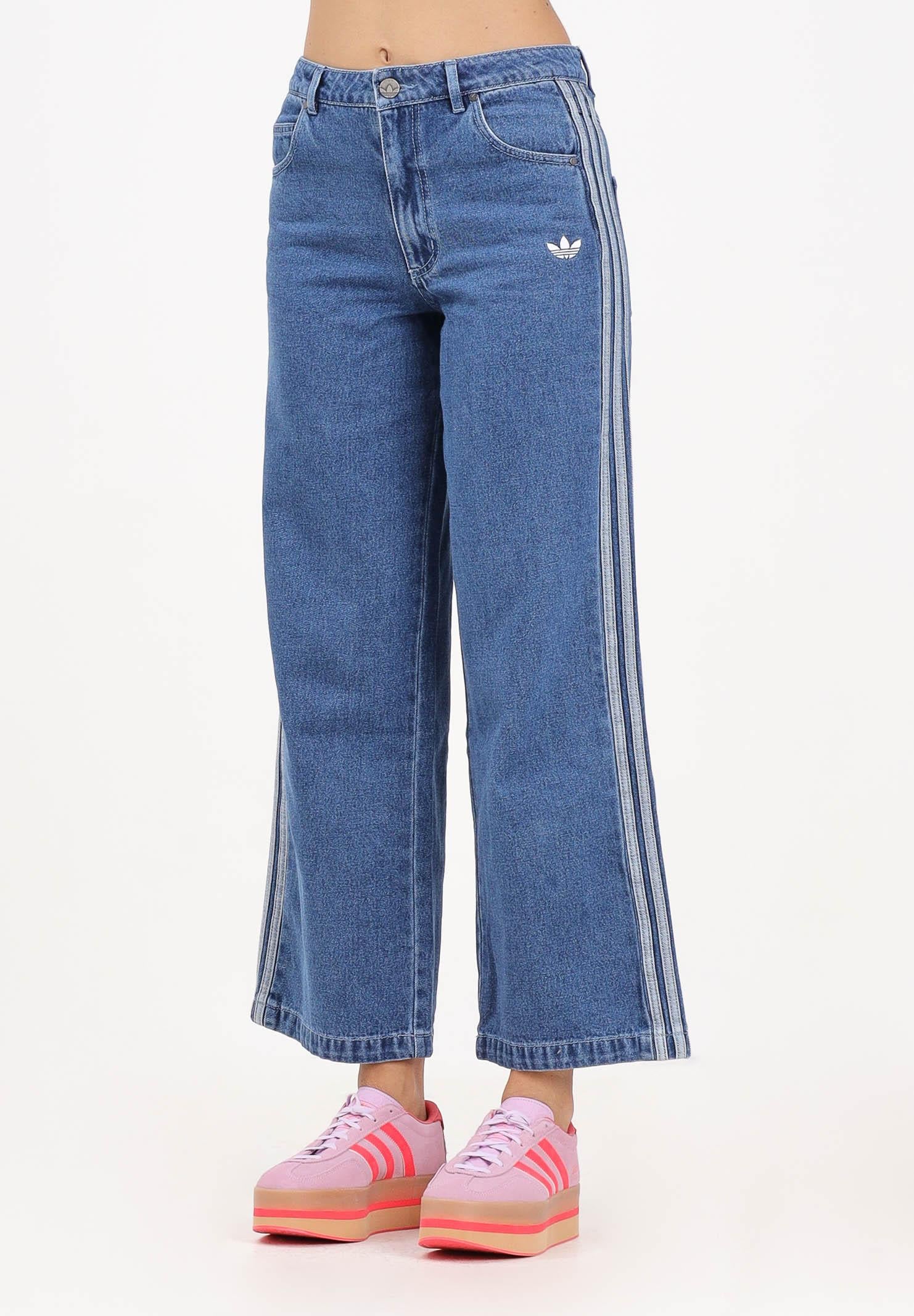 ADIDAS ORIGINALS Jeans Adicolor Denim 3-Stripes in denim chiaro da donna JD2574  ADIDAS ORIGINALS 