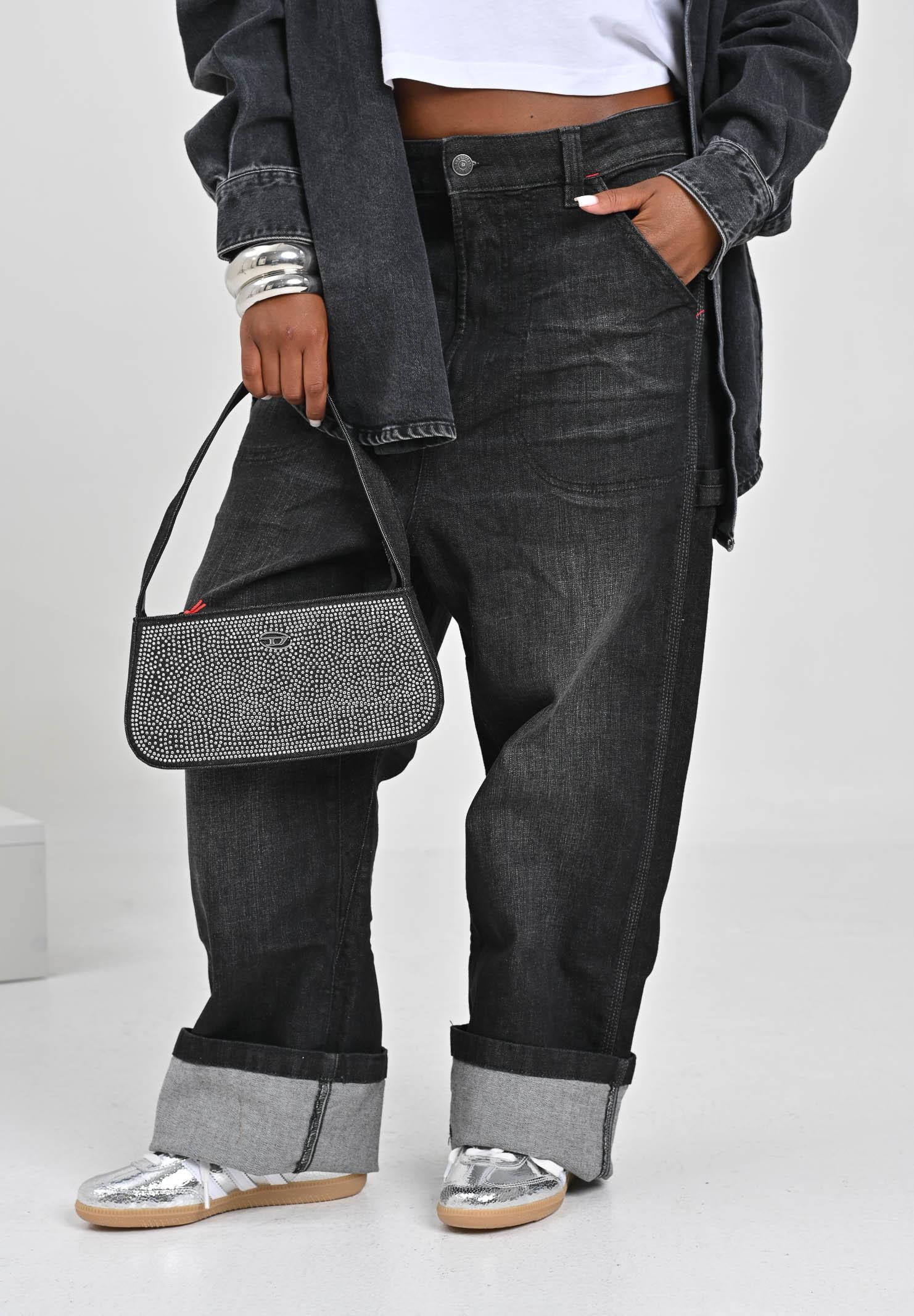 DIESEL Jeans D-Bart in denim nero per donna, ragazzi e bambini J02361KXBQQ K02 DIESEL 