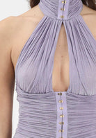 ELISABETTA FRANCHI Abito lungo lilla da donna in jersey lamé ABR1861E2 EV7 ELISABETTA FRANCHI 