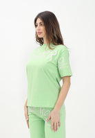 BARROW T-shirt a manica corta verde per donna, ragazzi e bambini con ricamo logo S5BKJUTH038 081 BARROW 