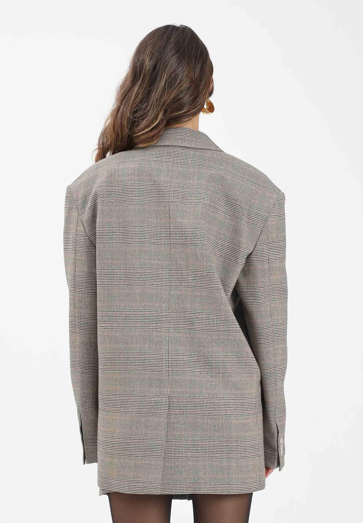 HINNOMINATE Giacca beige da donna con motivo principe di galles HMABW02260 BE11 HINNOMINATE 