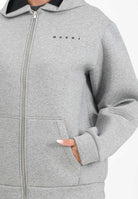 MARNI Felpa con zip in neoprene grigio per donna, ragazzi e bambini M01625M00VC 0M923 MARNI 