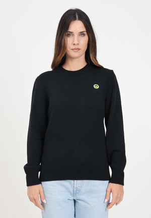 Maglioncino girocollo nero per donna e bambina rifinito da patch logo F4BKJUJP138 110 BARROW 