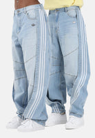 ADIDAS ORIGINALS Jeans ADILENIUM 5.0 BANANA OVERLAY in denim chiaro per uomo e donna KY5188 . ADIDAS ORIGINALS 