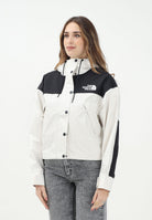 THE NORTH FACE Giacca a vento Mountain Mono nera e panna da donna NF0A8BCHROU1 . THE NORTH FACE 