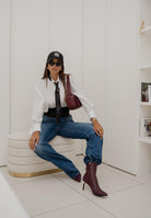 ELISABETTA FRANCHI Camicia a manica lunga bianca da donna con cravatta CA09156E2 221 ELISABETTA FRANCHI 