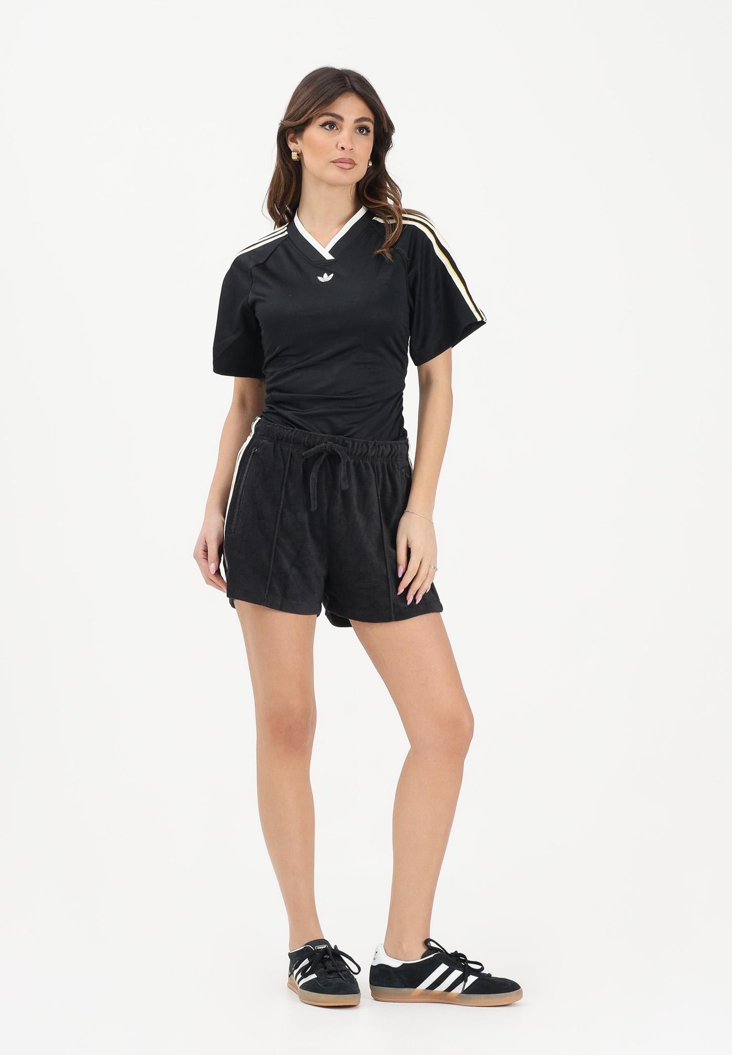 ADIDAS ORIGINALS Shorts sportivo Terry Towel Firebird nero da donna KD1398 . ADIDAS ORIGINALS 