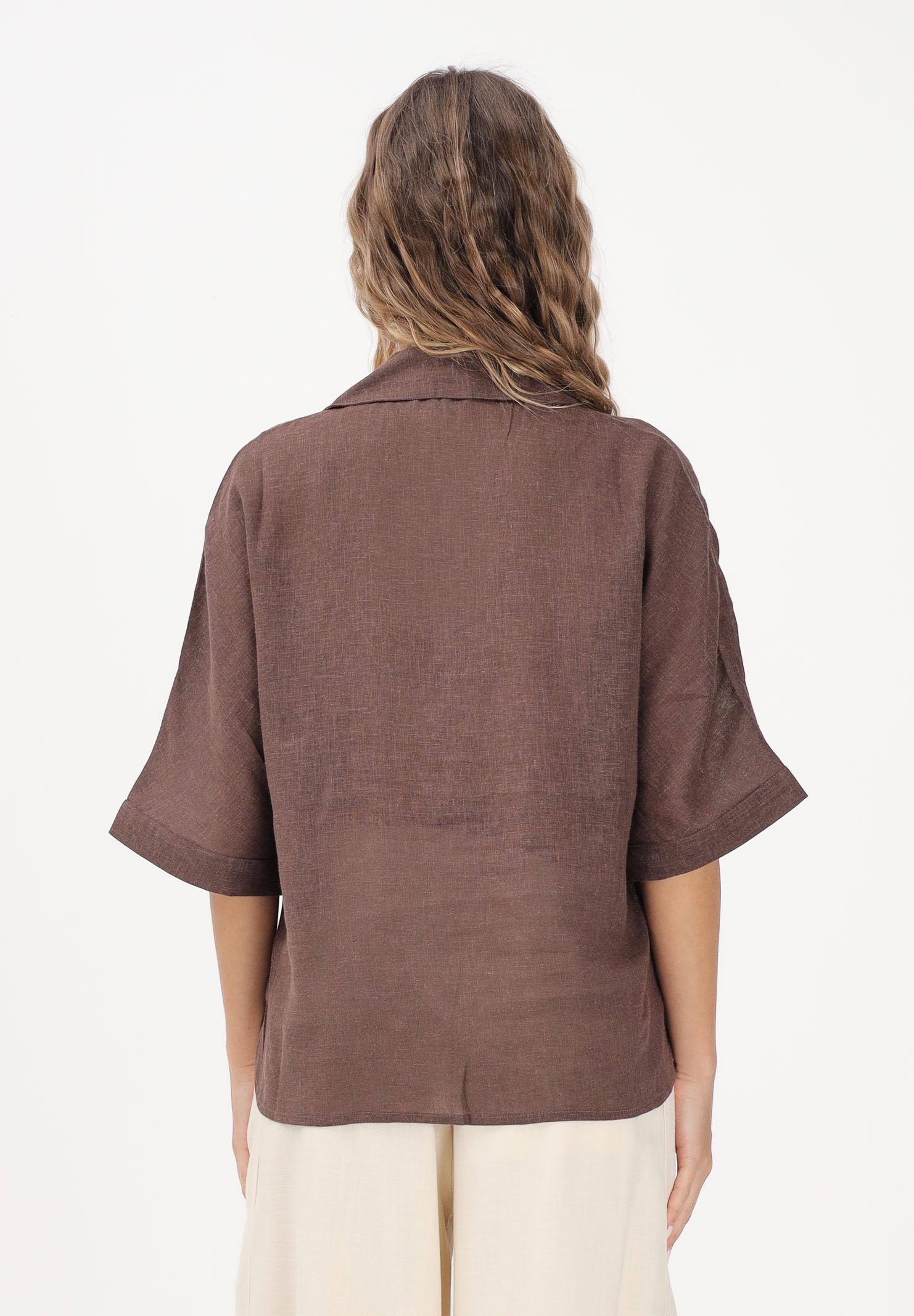 ONLY Camicia a manica corta marrone da donna 15314215 CHMA ONLY 