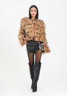 TPN Gonna corta Dalhart nera da donna effetto vernice con lavorazione coccodrillo DALHART012W5 D6 TPN 