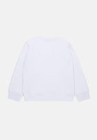 Felpa girocollo bianca per bambino e bambina con grafica Cowboy Pizza DQ2977D0094-B DQ100 DSQUARED2 