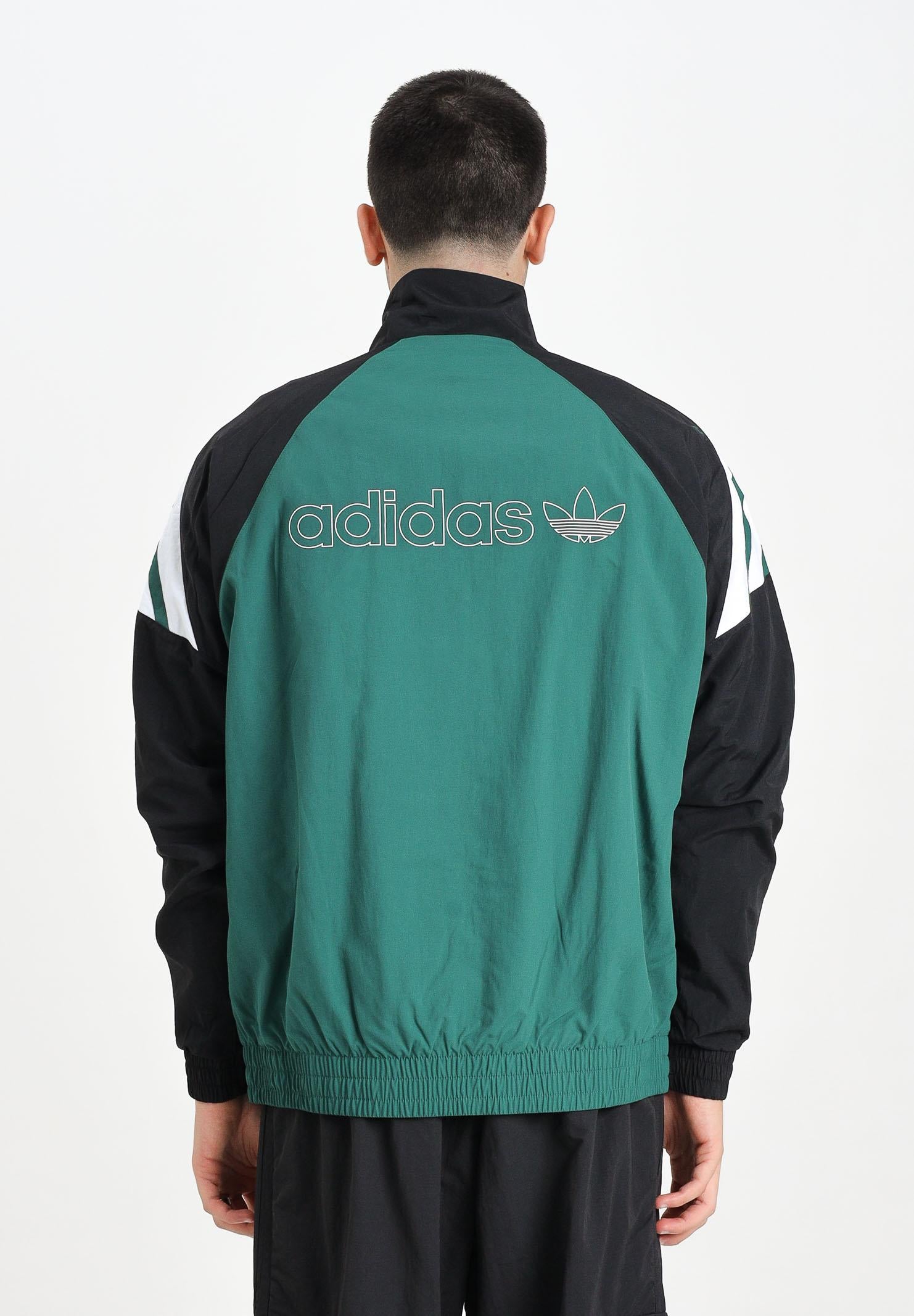 ADIDAS ORIGINALS Giacca a vento nera e verde da uomo JX3053  ADIDAS ORIGINALS 