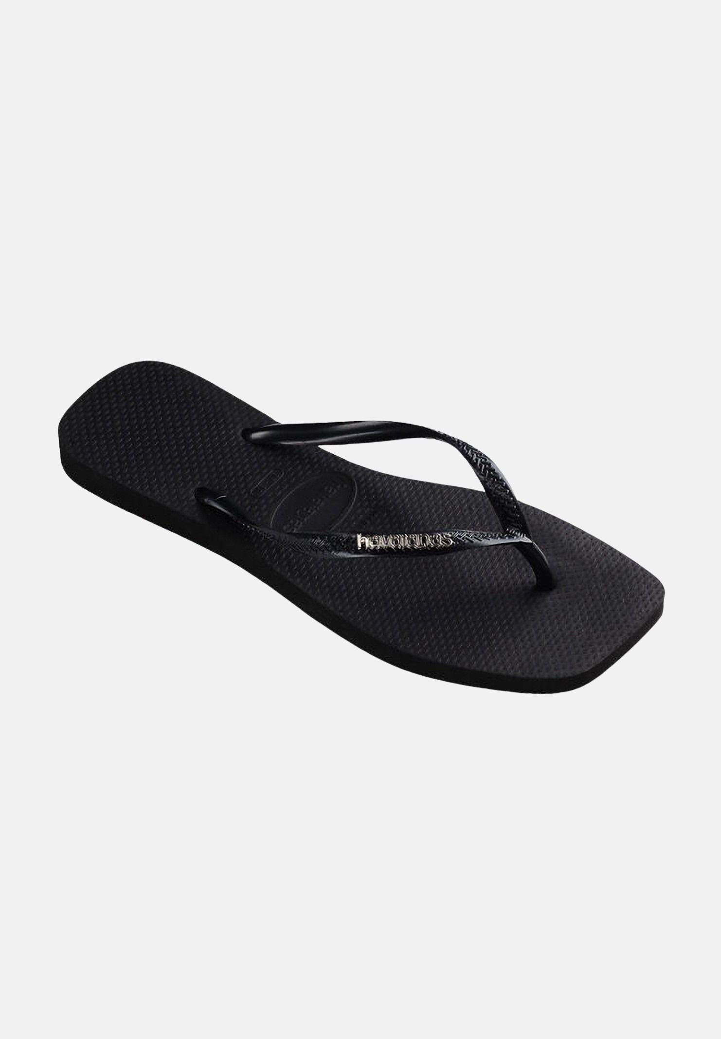 HAVAIANAS Infradito Square Logo Metallic neri da donna 4148257 2976 HAVAIANAS 