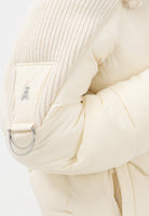 PATRIZIA PEPE Piumino panna da donna con collo fluffy 2O0187A674 W405 PATRIZIA PEPE 